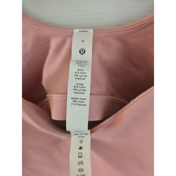 Lululemon Pink Crop Tank Top And Black Leggings Size 4 - Picture 5 of 16